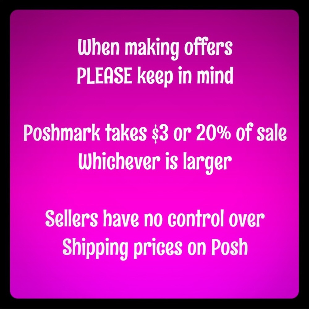 Posh mark takes 20% of our Sales
